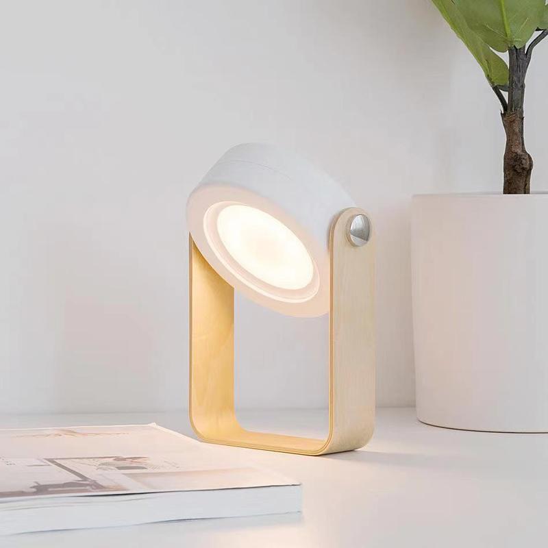 Decor Lighting Lamps - ShinyYing 折りたたみ式ナイトライト、USB充電式、3段階調光機能付き、ベッドサイドの装飾用、寝室用。