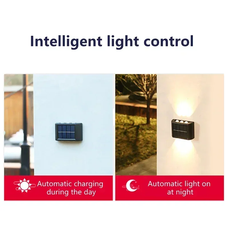 LEDソーラーライト 屋外防水 ソーラーウォールランプ 上下 - Lighting Decoration Ideas のレビューと価格