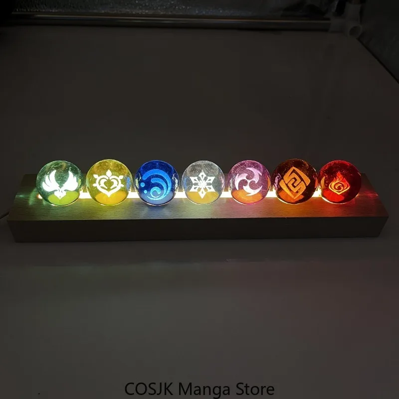 ゲーム「原神」の元素をモチーフにしたガラス球型ナイトライト。 - Lighting Decoration Ideas のレビューと価格